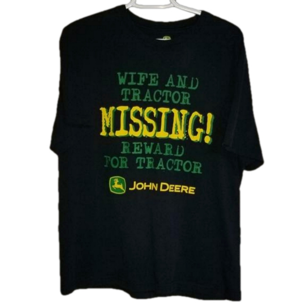 John Deere Graphic TShirt Label Reads Size Large